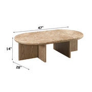 Markku Coffee Table w/Natural Marble - LV05315