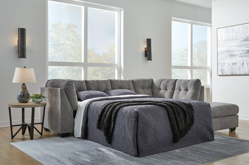Marleton Gray 2 - Piece Sleeper Sectional with Chaise - DMV FurnitureSleeper Sectional