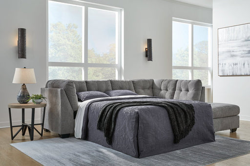 Marleton Gray 2 - Piece Sleeper Sectional with Chaise - DMV FurnitureSleeper Sectional