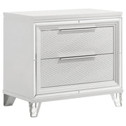 Marmore 2-drawer Nightstand Bedside Table White - 224962
