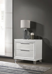 Marmore 2-drawer Nightstand Bedside Table White - 224962