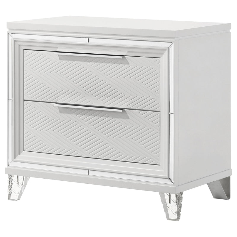 Marmore 2-drawer Nightstand Bedside Table White - 224962