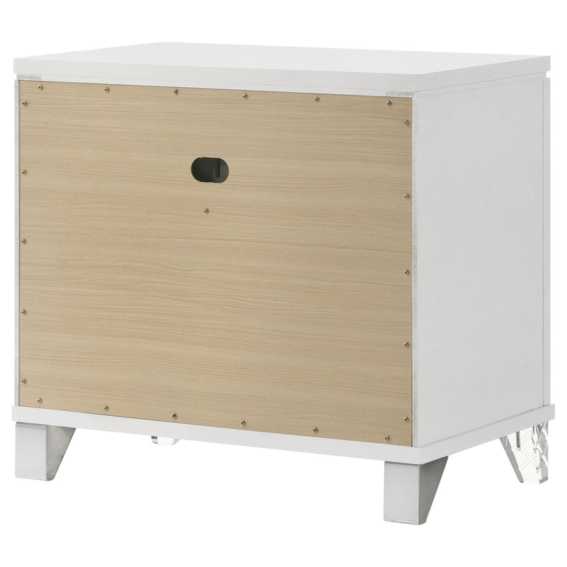 Marmore 2-drawer Nightstand Bedside Table White - 224962