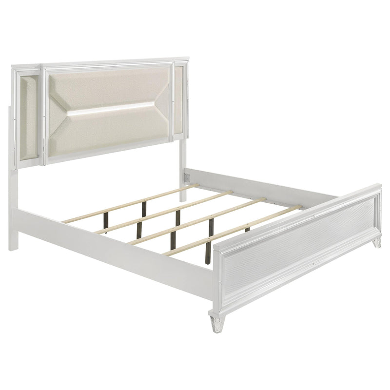 Marmore 4-piece Eastern King Bedroom Set White - 224961KE-S4