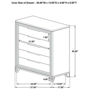 Marmore 5-piece Eastern King Bedroom Set White - 224961KE-S5