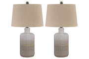 Marnina Taupe Table Lamp (Set of 2) - DMV FurnitureTable Lamp Pair
