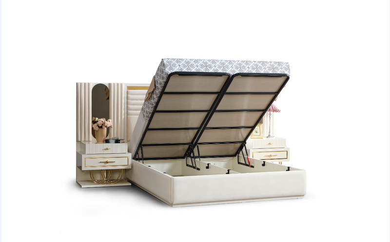 Marsel Storage Bed With Headboard - King - 120-MAR-KIN-SB
