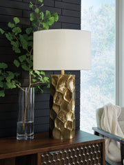 Marshawn Gold Finish Table Lamp - L207524