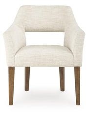 Marxmore Beige/Brown Dining Arm Chair, Set of 2 - D863-02A