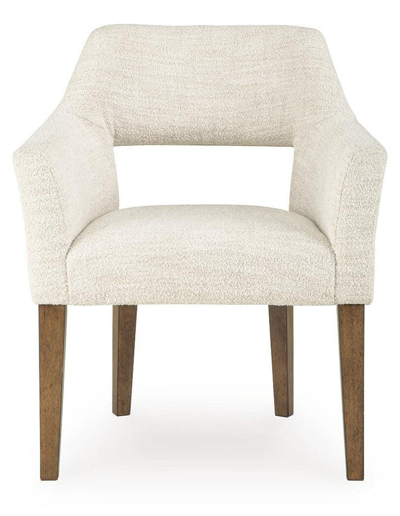 Marxmore Beige/Brown Dining Arm Chair, Set of 2 - D863-02A