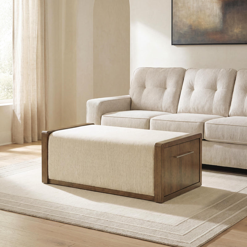 Marxmore Brown Upholstered Ottoman with Storage - T983-20