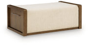 Marxmore Brown Upholstered Ottoman with Storage - T983-20