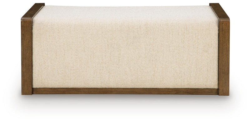 Marxmore Brown Upholstered Ottoman with Storage - T983-20
