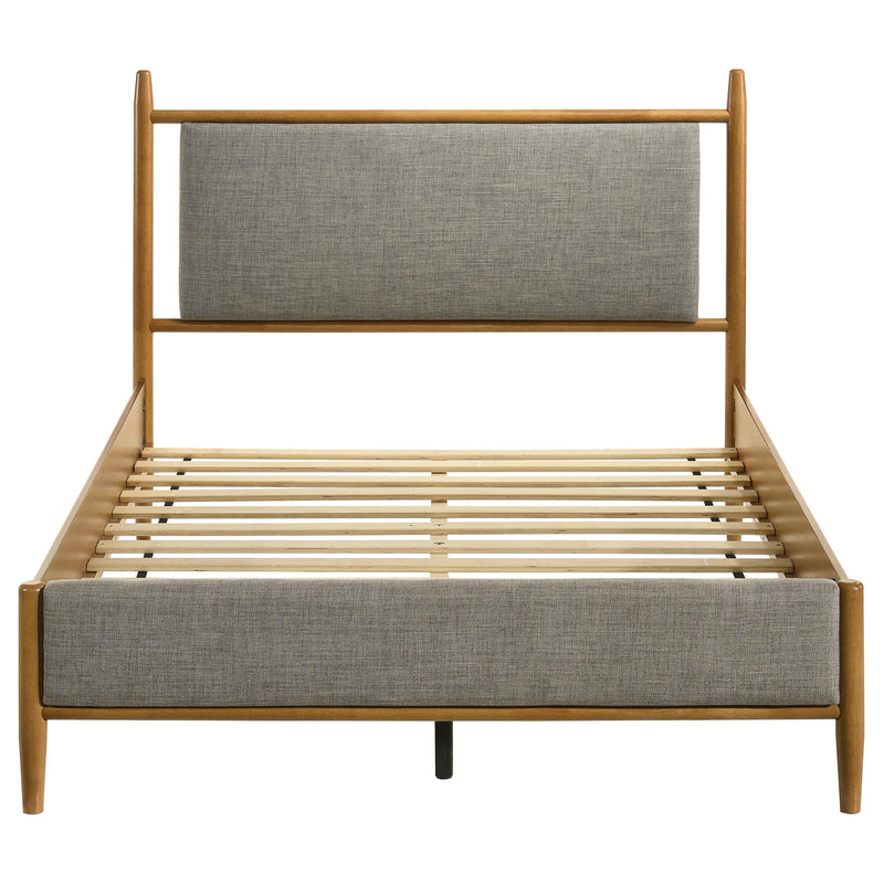 Mason 46-inch Full Panel Platform Bed Grey and Light Brown - 315914F