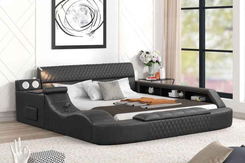 Massage Black King Bed - MASSAGE-BK-K-BED