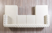 Matilda Ivory Velvet Double Chaise Sectional - DMV FurnitureSectional
