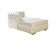 Matilda Ivory Velvet Double Chaise Sectional - DMV FurnitureSectional