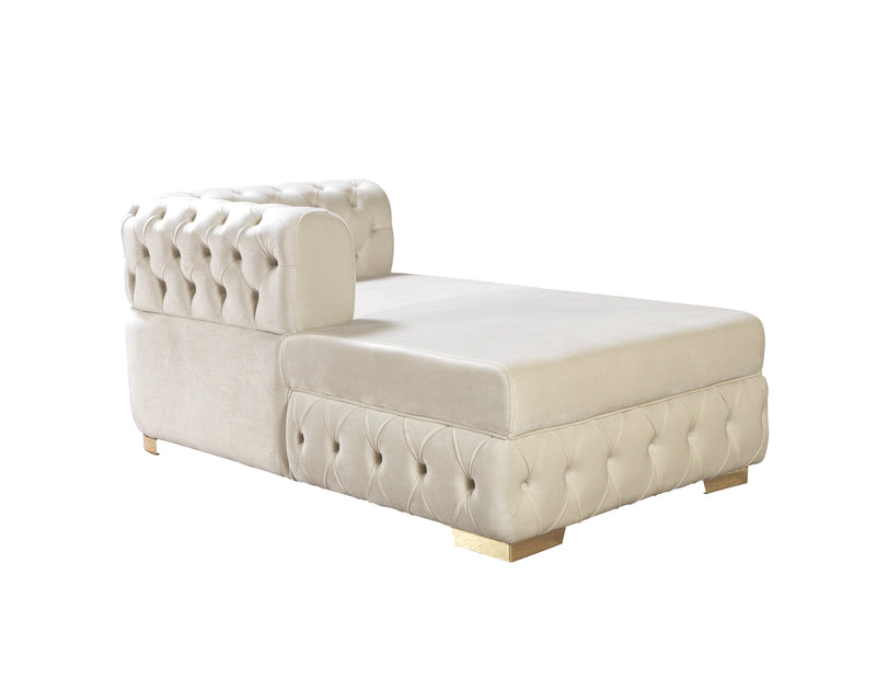 Matilda Ivory Velvet Double Chaise Sectional - DMV FurnitureSectional