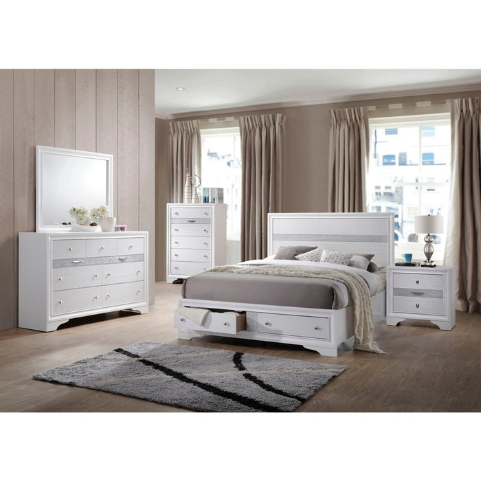 Matrix Wood Veneer Storage Bed