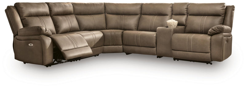 Max-Momentum Biscotti 6-Piece Power Reclining Sectional with Audio Console - PC82305S5