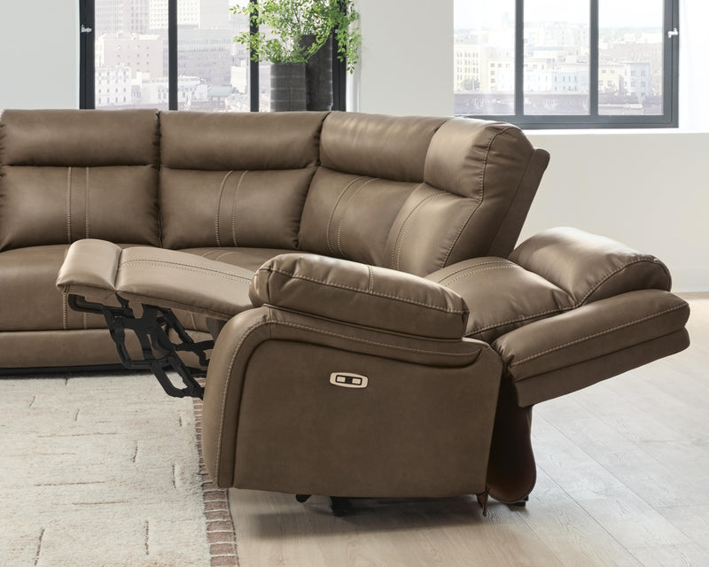 Max-Momentum Biscotti 6-Piece Power Reclining Sectional with Audio Console - PC82305S9