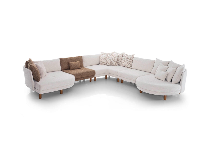 Mayer Sectional Sofa in Cream - 200-ELI-MAY-TRNT-06-TRNT-10-S