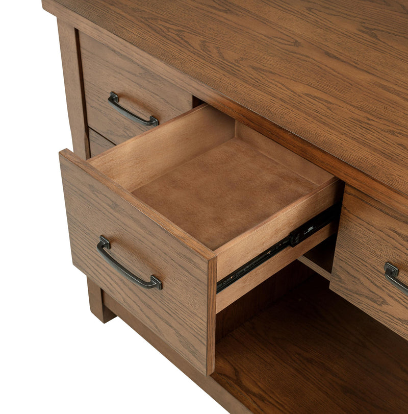 Mayfair 3-piece Kitchen Island with Extension Table Dark Oak - 182446