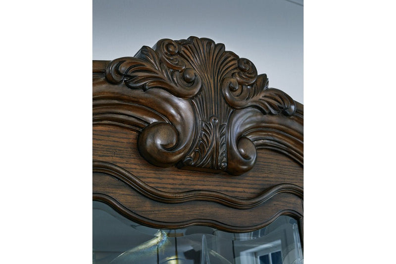 Maylee Dark Brown Dining Buffet and Hutch - DMV FurnitureCabinet