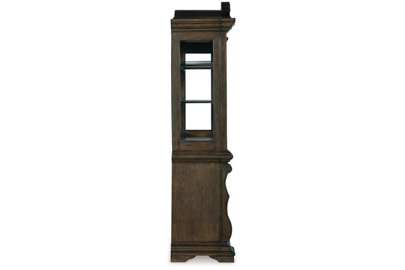 Maylee Dark Brown Dining Buffet and Hutch - DMV FurnitureCabinet