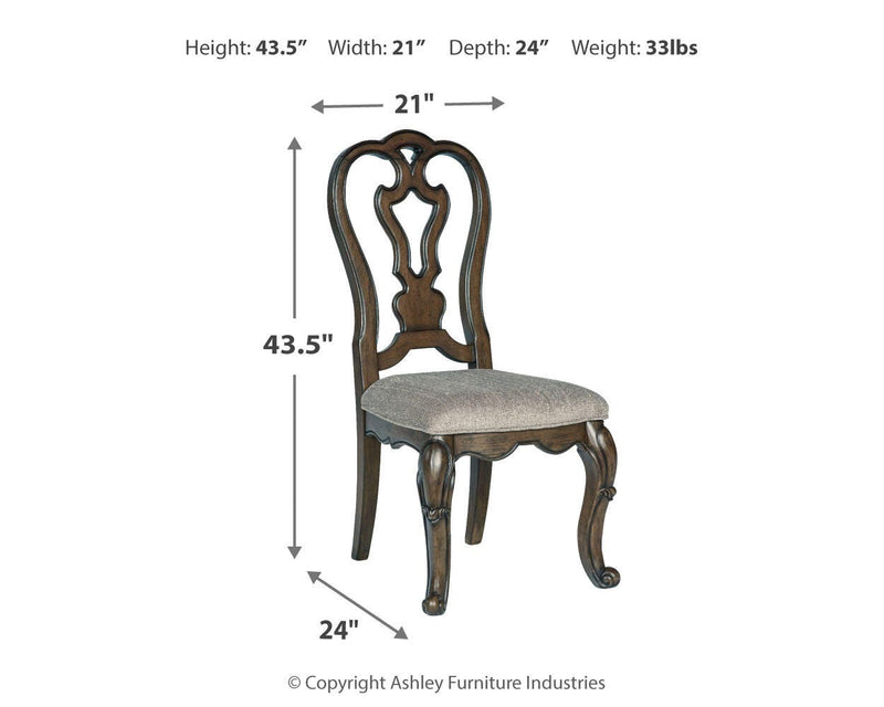 Maylee Dark Brown Dining Chair (Set of 2) - D947-01X2