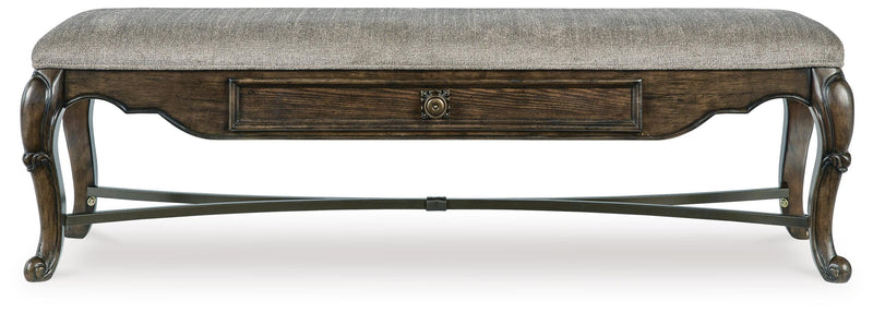 Maylee Dark Brown Dining Table, 2 Chairs and Bench - D947D12