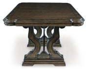 Maylee Dark Brown Dining Table, 2 Chairs and Bench - D947D12