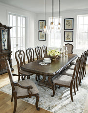 Maylee Dark Brown Dining Table and 10 Chairs - DMV FurnitureDining Room Set