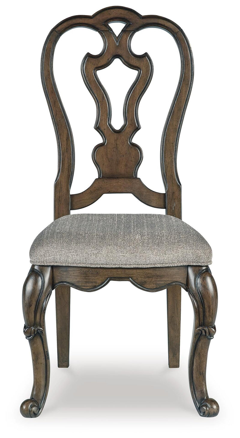 Maylee Dark Brown Dining Table and 4 Chairs - D947D10