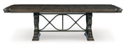 Maylee Dark Brown Dining Table and 4 Chairs - D947D10