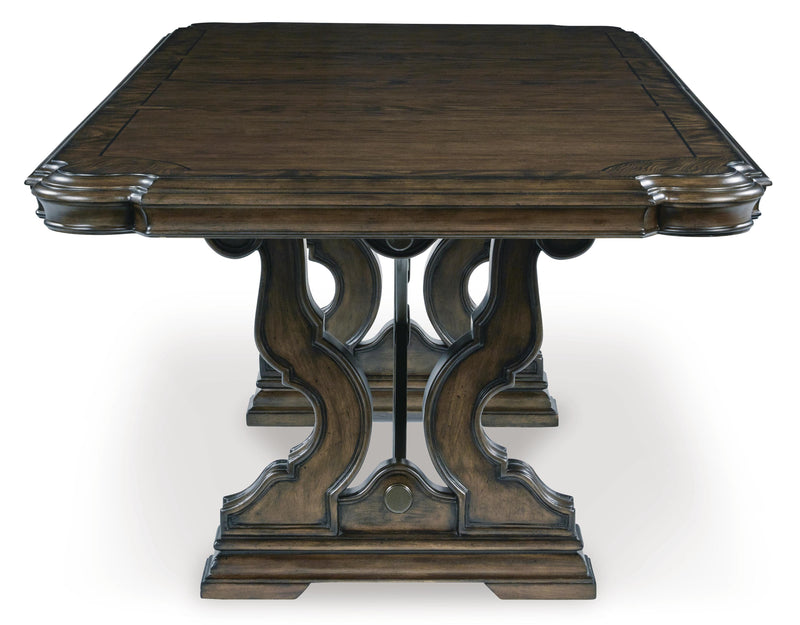 Maylee Dark Brown Dining Table and 4 Chairs - D947D10