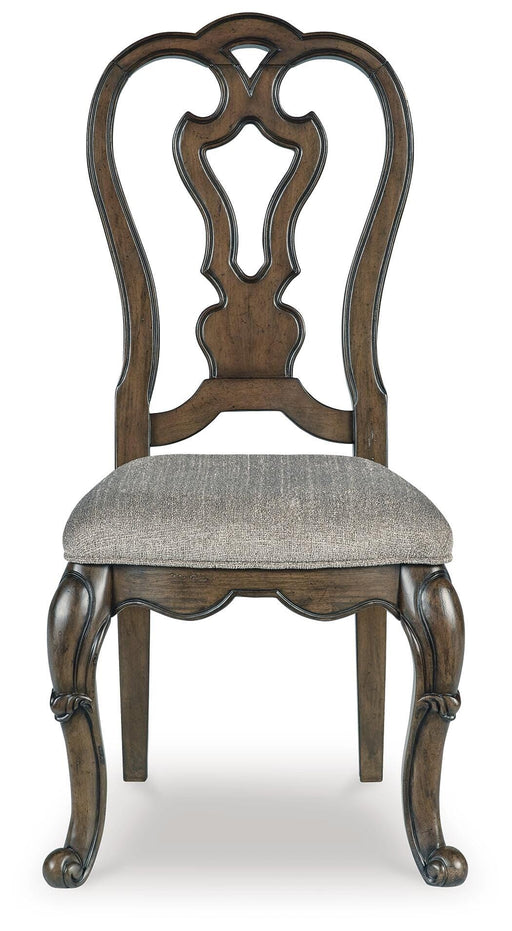 Maylee Dark Brown Dining Table and 4 Chairs - D947D10