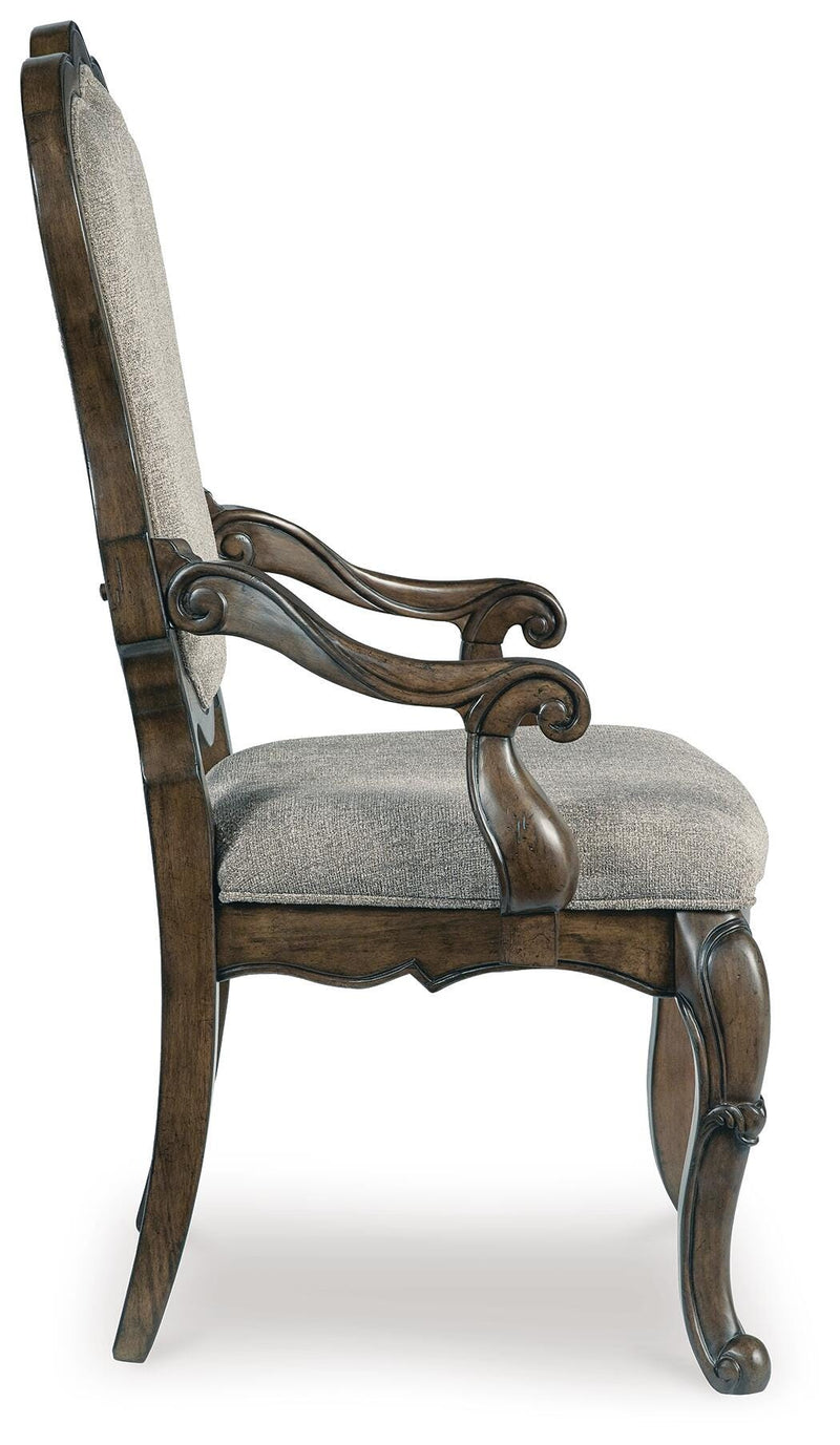 Maylee Dark Brown Dining Table and 4 Chairs - D947D10