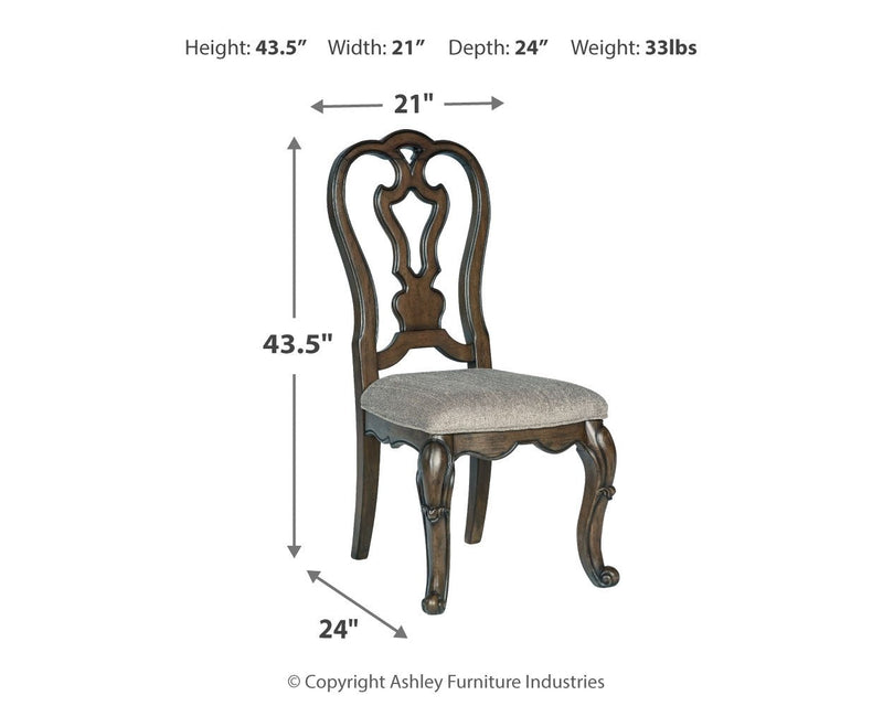 Maylee Dark Brown Dining Table and 6 Chairs - DMV FurnitureDining Room Set