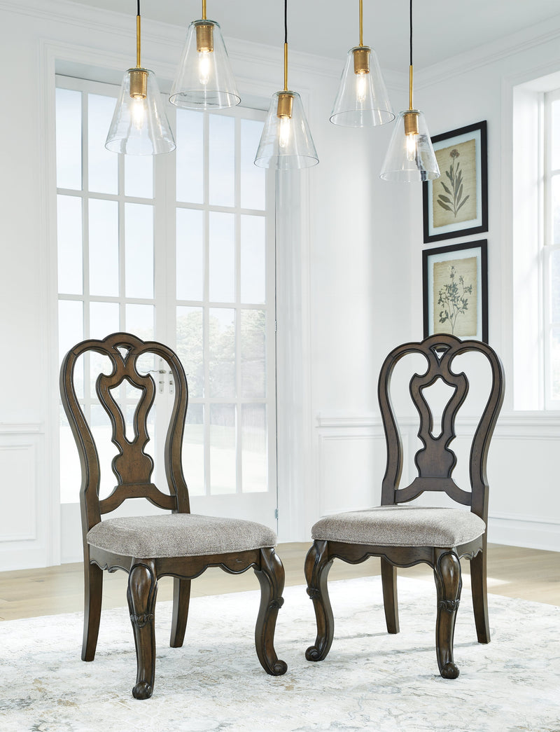 Maylee Dark Brown Dining Table and 6 Chairs - DMV FurnitureDining Room Set