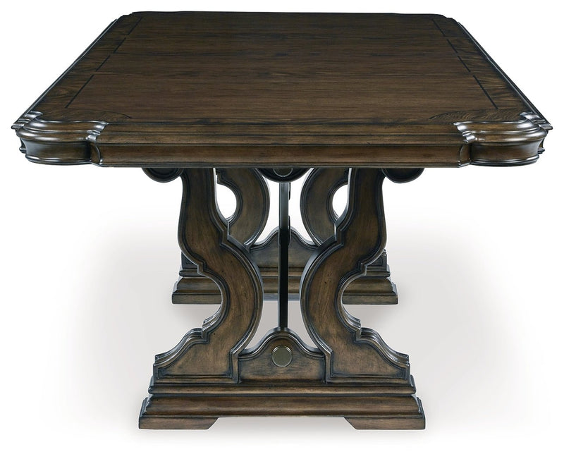 Maylee Dark Brown Dining Table and 6 Chairs - DMV FurnitureDining Room Set