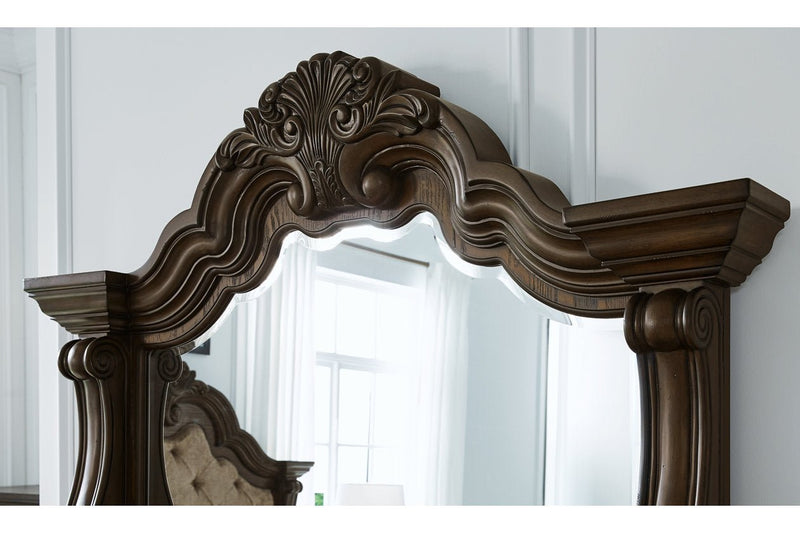 Maylee Dark Brown Dresser and Mirror - DMV FurnitureDresser & Mirror
