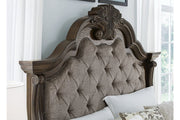 Maylee Dark Brown King Upholstered Bed - DMV FurnitureKing Bed