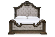 Maylee Dark Brown King Upholstered Bed - DMV FurnitureKing Bed