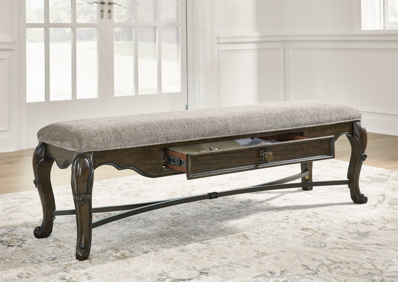 Maylee Dining Table and 4 Chairs and Bench in Dark Brown from Ashley - DMV Furniture