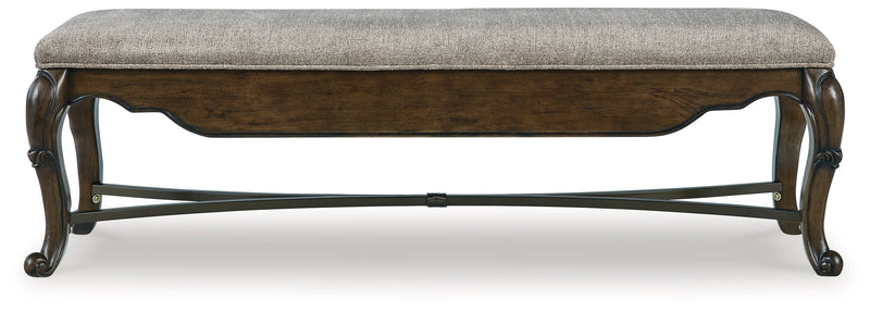 Maylee Dining Table and 4 Chairs and Bench in Dark Brown from Ashley - DMV Furniture