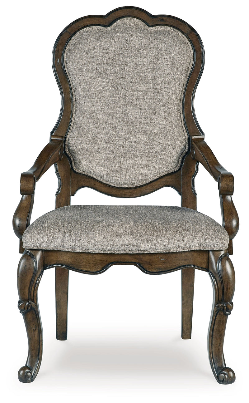 Maylee Dining Table and 4 Chairs and Bench with Storage in Dark Brown from Ashley - DMV Furniture