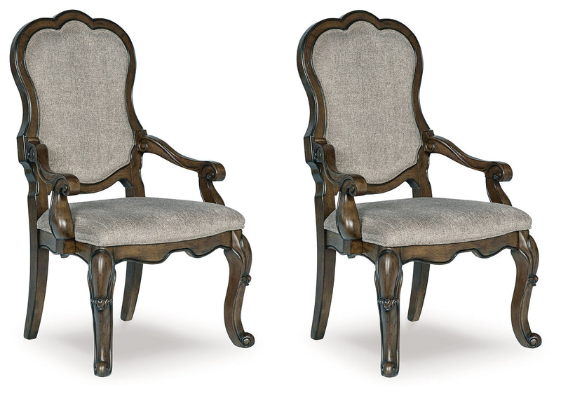 Maylee Dining Table and 4 Chairs and Bench with Storage in Dark Brown from Ashley - DMV Furniture