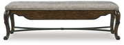 Maylee Dining Table and 4 Chairs and Bench with Storage in Dark Brown from Ashley - DMV Furniture