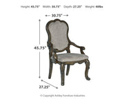 Maylee Dining Table and 6 Chairs with Storage in Dark Brown from Ashley - DMV Furniture